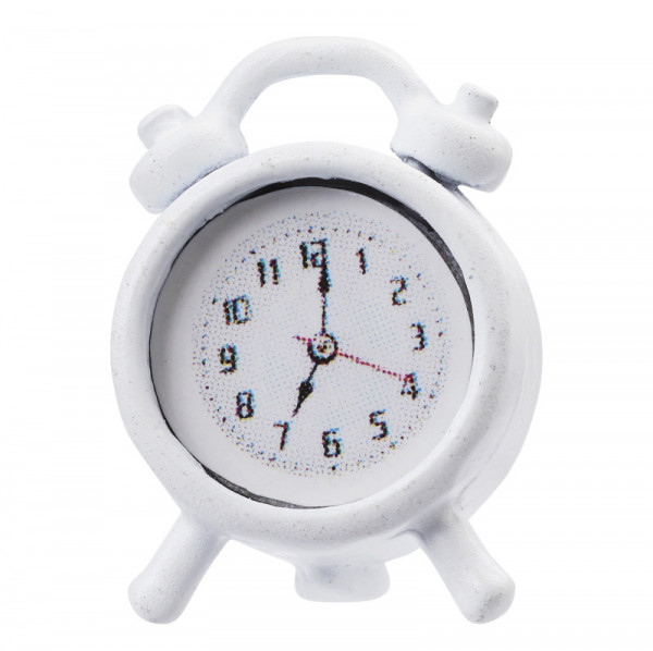Wichtelzubehör Mini-Wecker, weiss, 15mm