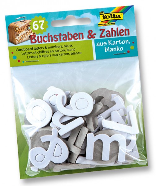 Kartonstanzteile Buchstaben&Zahlen