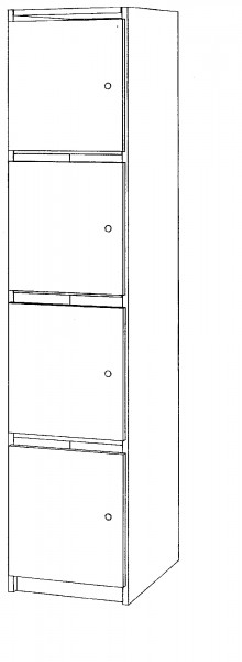 Schließfachschrank 4 geschlossene