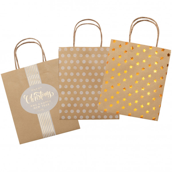 Papiertüten ”X-MAS” 12x5,5x15 cm