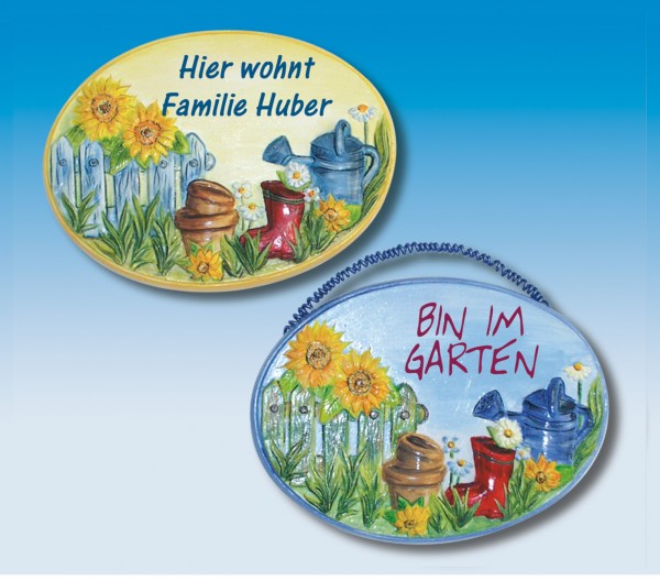 Reliefform ”Bin im Garten”