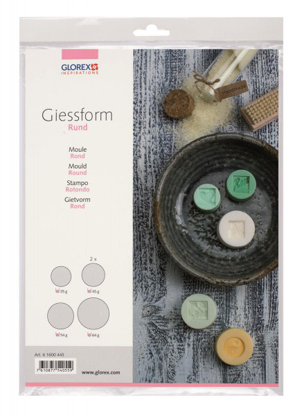 Seifengießformen rund 4 Stk.
