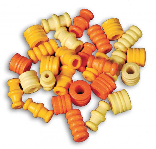 Formperlenmischung aus Holz