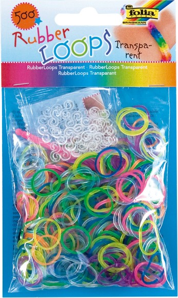 Rubber Loops - Transpar.farb.sort.