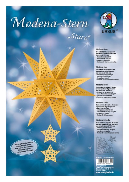 Modena-Stern ”Stars” gold  10 Blatt