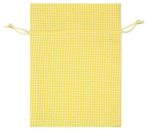 Karobeutel 13 x 18 cm gelb/weiß