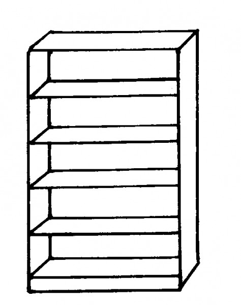 Regal mit 4 Holzdekorböden
