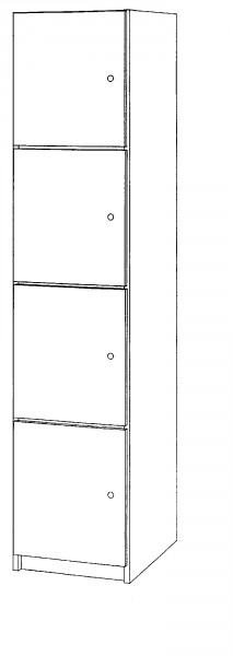 Schließfachschrank 4 geschlossene