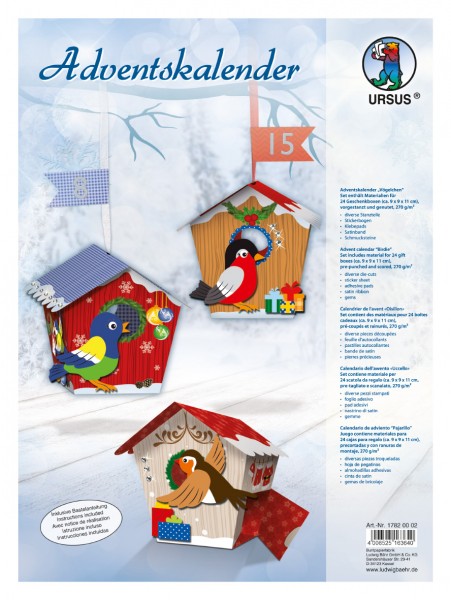 Adventskalender Vögelchen bedruckt