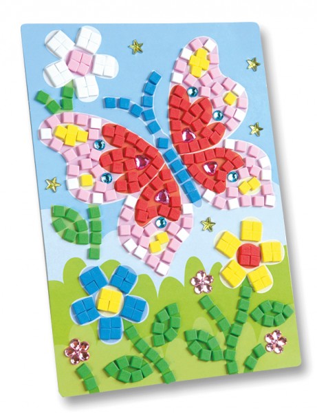 Moosgummi-Mosaik Schmetterling