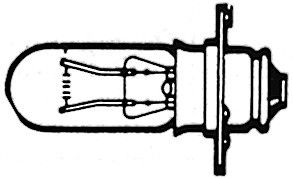 Lampe 6 V - 1 A, Sockel P 30s