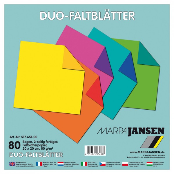 Faltblätter Duo-Color 5-farbig