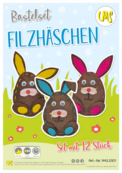 Filzhasen 12er-Set