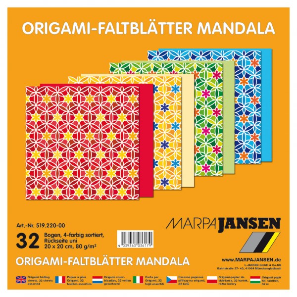 Origami-Faltblätterpackung 15x15cm