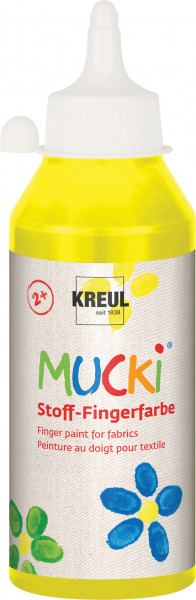 Mucki Stoff-Fingerfarbe gelb  250ml