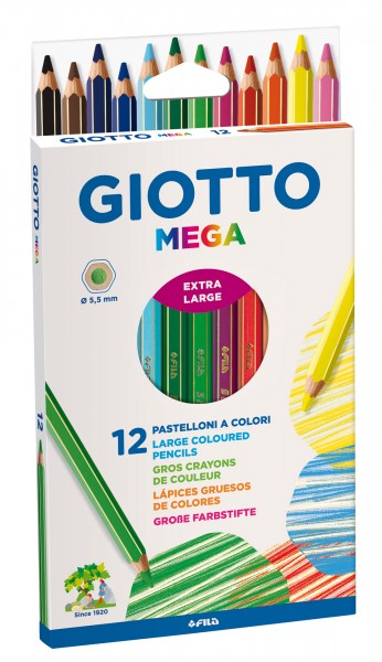 GIOTTO Mega hex 12 Farbstifte