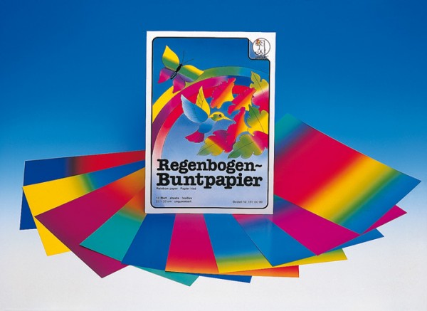 Regenbogen-Buntpapier 50x70 cm