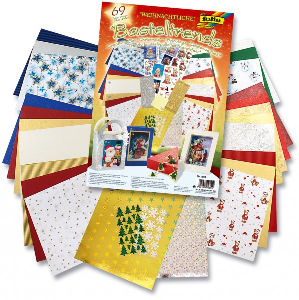 Bastelpapier-Set ”Weihnachtlich”