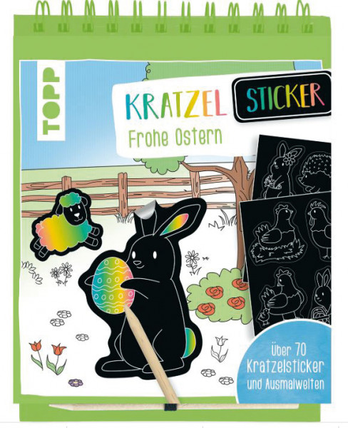 Kratzel-Stickerbuch Ostern