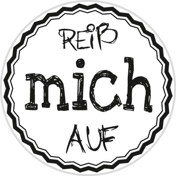 Stempel ”Reiß mich auf”