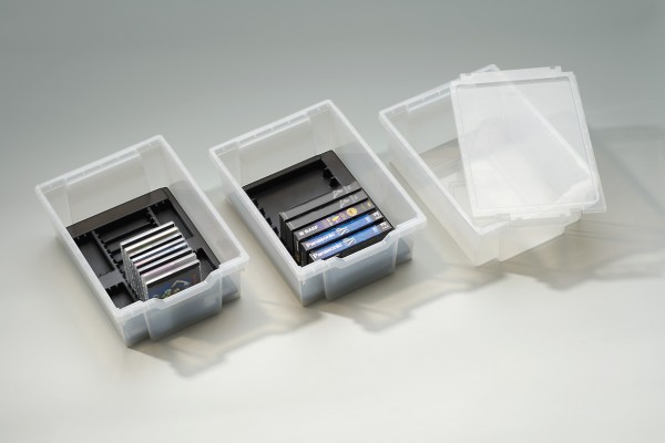 Transparente Box mit CD-Einsatz