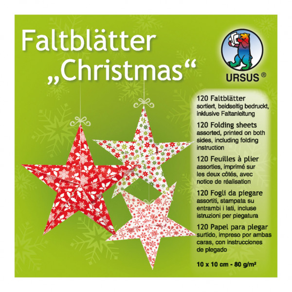 Faltblätter ”Christmas” 10x10cm