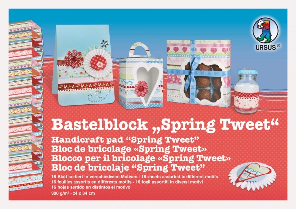 Bastelblock ”Spring Tweet” 24x34cm