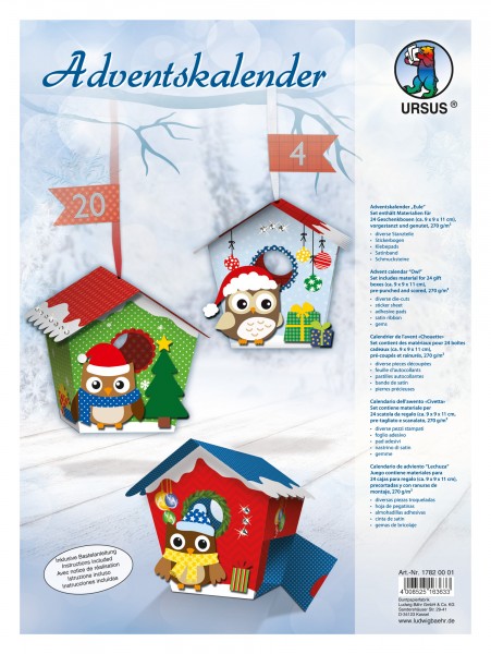 Adventskalender Eule - bedruckt