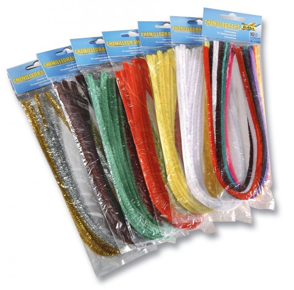 Chenilledraht 10-farbig sortiert,
