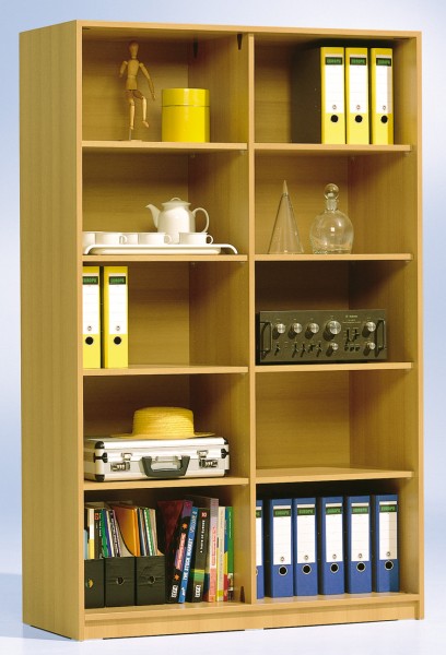 Hochregal mit Mittelwand 8 halbe