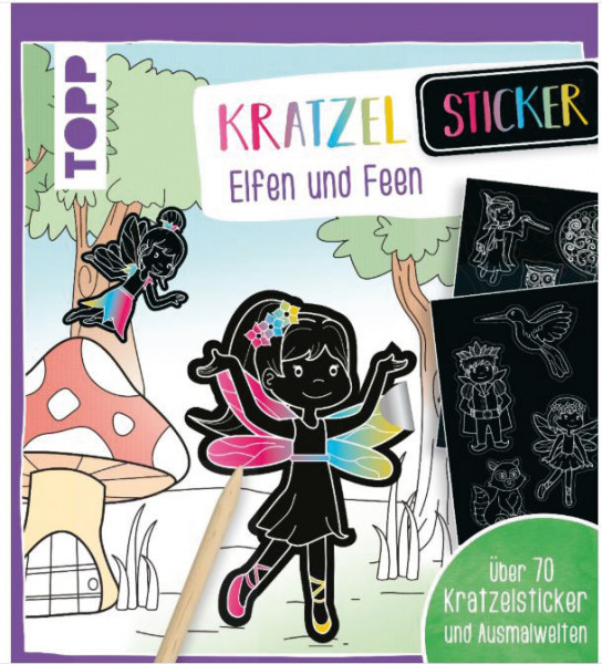 Kratzel-Stickerbuch Elfen und Feen