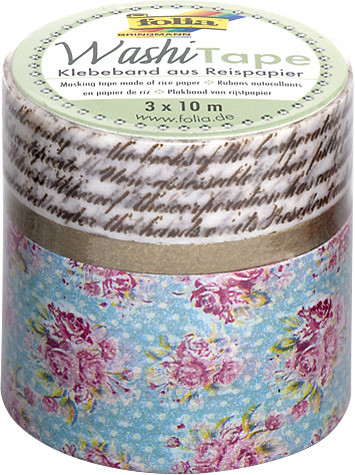Washi Tape Set aus 3 Rollen à 10m