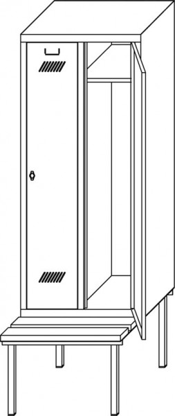 Schrank mit Sitzbankuntergestell